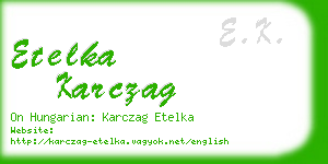 etelka karczag business card